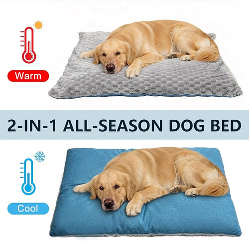 Dual-Sided Reversible Bolster Dog Bed – Washable Orthopedic Pet Bed with Non-Slip Bottom