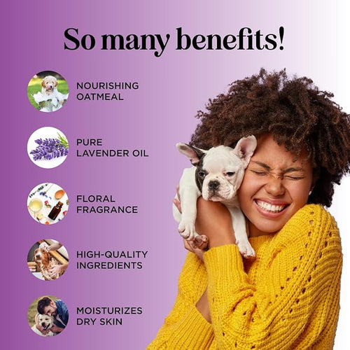 Colloidal Oatmeal & Lavender Calming Dog Shampoo for Sensitive Skin (8 fl oz)