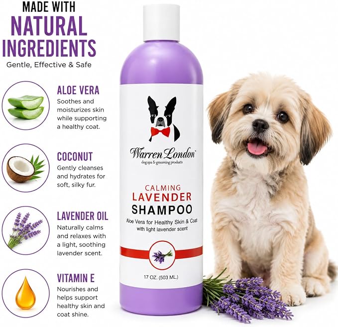 Calming Lavender & Chamomile Soothing Dog Shampoo (17 fl oz)