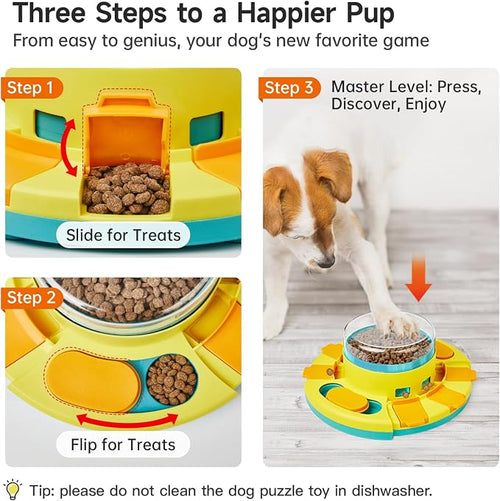 Multi-Level Interactive Cat Puzzle Toy & Slow Feeder with Rolling Track Balls