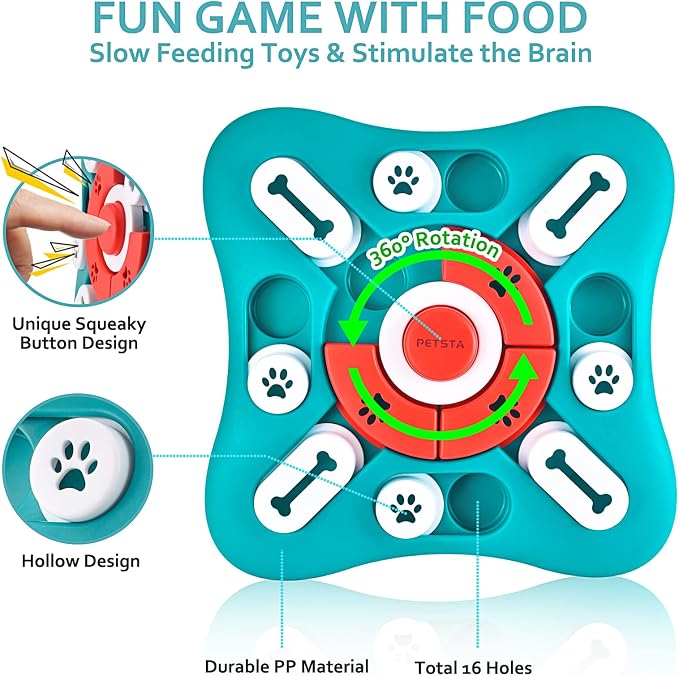 Wobble & Roll Interactive Treat Dispensing Puzzle Ball for Dogs