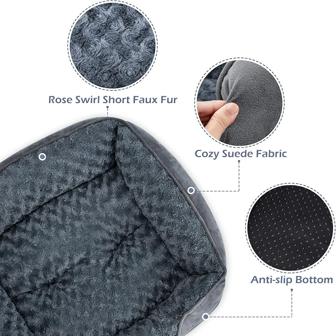 Premium Orthopedic Washable Dog Bed with Non-Slip Bottom