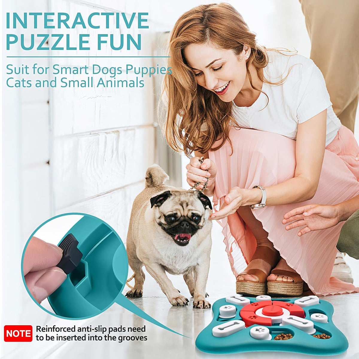 Wobble & Roll Interactive Treat Dispensing Puzzle Ball for Dogs